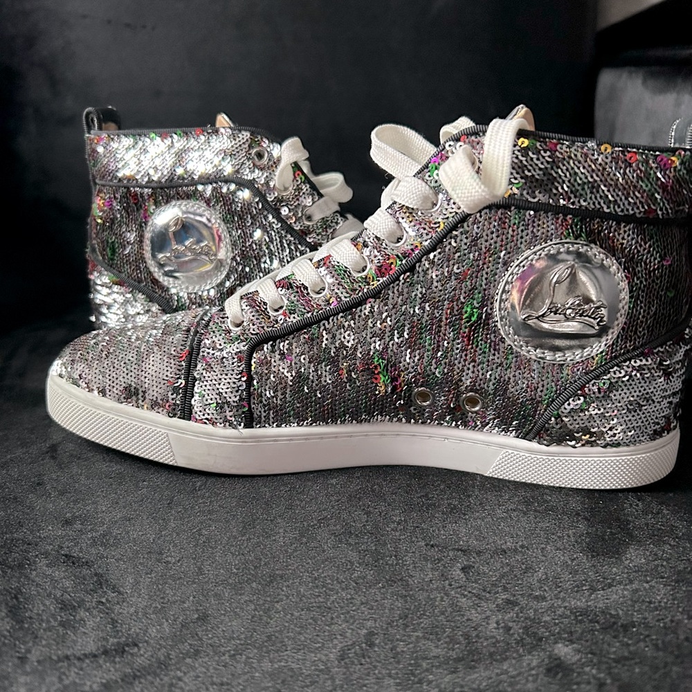 Christian Louboutin Glitter Women Orlato Flat Sneakers